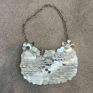 Target Silver Sequin Shoulder Bag
